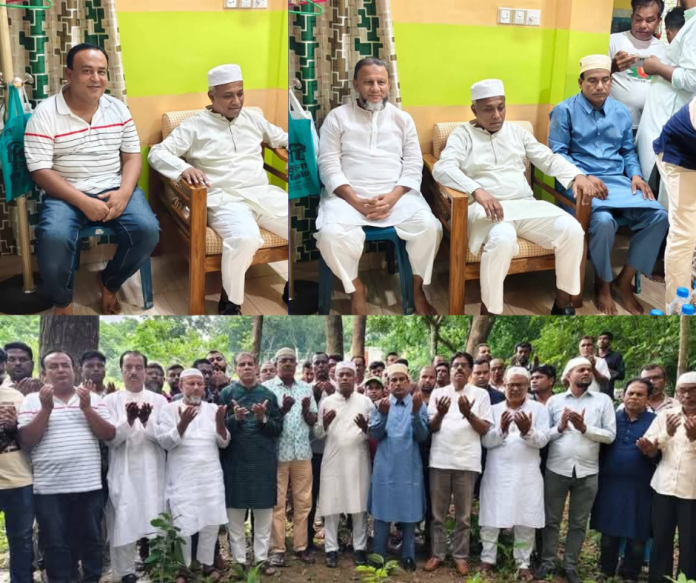 চৌগাছা পৌর বিএনপি’র সাধারণ সম্পাদক হাজী আব্দুল হালিম চঞ্চলের মায়ের কবর জিয়ারতে অনিন্দ্য ইসলাম অমিত।